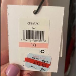 Calvin Klein pink chiffon/ sequin dress